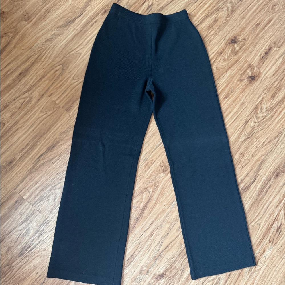 St. John Basics Black Knit Pants